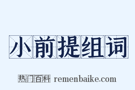 小前提组词是什么意思的图片